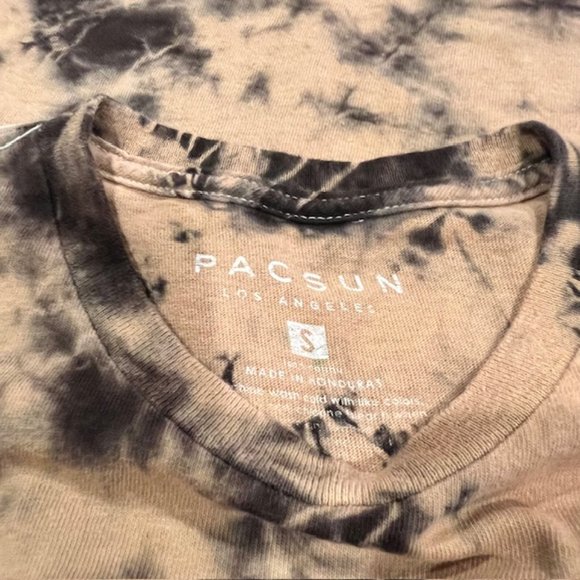 Women's PacSun Rebel Racing tan/black tie-dye, t-shirt, Small - Picture 3 of 3